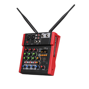Consola mezcladora de audio mini DJ de 4 canales GJS con micrófono, MP3, Bluetooth para estudio en casa, transmisión en vivo. - Product Image 5