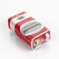 Pile rectangulaire au zinc-carbone 9V 6V conforme ROHS 6F22/1604G pour multimètres, microphones, télécommandes, jouets et outils électriques