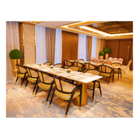 Meubles de restaurant en bois modernes, ensemble table et chaises de style indien classique pour hôtel, salon, atelier, appartement, hôpital
