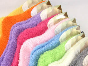 HeHe Kaus Kaki Sandal Lembut Super Hangat Wanita Kaus Kaki Crew Microfiber Berbulu Halus Kasual Rumah Tidur Kaus Kaki Nyaman Kabur - Product Image 3