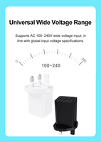 Chargeur rapide GaN 65W avec prise UK, double port Type-C, design écologique et ignifuge pour téléphones et ordinateurs portables