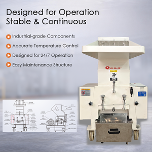 5 PS Hochleistungs-Zentralgranulator: Kompakter, automatischer Hochleistungsmühle für Kleinserien-Recycling - Product Image 2