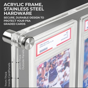 Wholesale Acrylic Graded Card <b>Case</b> Button Closure Multi Function Storage <b>Display</b> Holder Custom Logo Easy Assembly <b>Displays</b> - Product Image 3