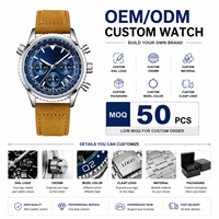 Jam Tangan Pria MINI FOCUS MF0463G Custom Chronograph Quartz dengan Tali Kulit dan Baja, Fashion Bisnis, Tanggal, dan Penunjuk Waktu Bercahaya, OEM ODM