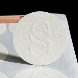 Autocollant d'étanchéité personnalisé ShiYin, autocollant en papier gaufré, logo estampé, étiquette pour l'emballage de bougies et d'artisanat, étiquettes personnalisées - Product Image 1