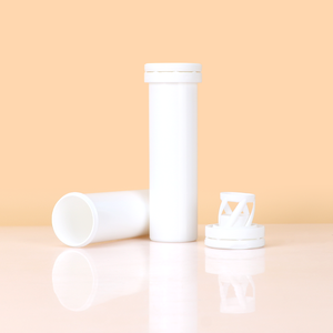 Tube rond en plastique PP de qualité alimentaire pour comprimés effervescents pharmaceutiques, conteneur de capsules médicales de vitamine C avec couvercle à ressort - Product Image 1