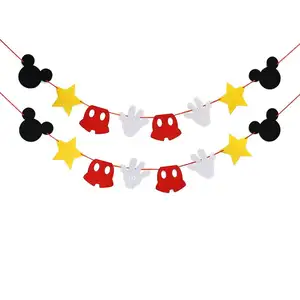Hot selling high quality fabric Felt Garland Birthday Party Banner Decoration
