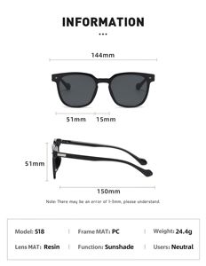 Gafas de Sol Retro de Moda con Lentes AC para Hombre, Gafas con Bloqueo de Luz Azul, Personalizadas OEM, Unisex, al por Mayor, de Alta Gama y Lujo - Product Image 4