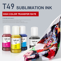 Encre de sublimation T49 140 ml – Recharge pour imprimantes Epson F170, F570, F500, F501, F560, F160, F130, F530 – Idéale pour l'impression sur polyester et nylon