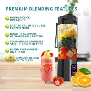2025 New Trendy 700ml Ginásio Uso <span class=keywords><strong>Shaker</strong></span> Proteína com Bico Beber Usb Liquidificador Recarregável Liquidificador Juicer Liquidificador Portátil - Product Image 4