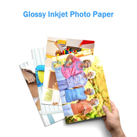 Papier photo brillant professionnel pour imprimante jet d'encre RC, format A4, 260 g/m², imperméable, séchage instantané, antistatique, anti-ondulation, impression UV/laminage