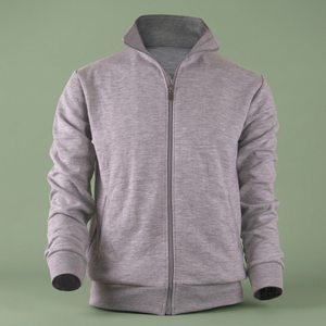 Servicio OEM de Alta Calidad, Suéter de Invierno para Hombre, 100% Algodón, Cuello Alto, Cierre de Cremallera, Liso, Venta al Por Mayor - Product Image 3