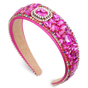 Serre-tête de luxe Hua Liyu style baroque avec strass, accessoire de mode pour femme, style rétro artistique HH0238 - Product Image 3