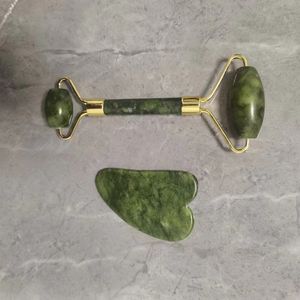 BY Masaje facial de mano Guasha Tabla de raspado herramienta Anti envejecimiento Rodillo facial GuaSha Jade <span class=keywords><strong>Roller</strong></span> Cuidado DE LA PIEL - Product Image 2