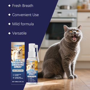 สเปรย์ดูแลช่องปากสัตว์เลี้ยงออร์แกนิค 100 มล. ไม่ต้องล้างออก ลมหายใจสดชื่น ทำความสะอาดฟัน อ่อนโยนต่อสัตว์เลี้ยง ใช้ได้กับสัตว์เลี้ยงหลายชนิด ขายส่งจากโรงงานโดยตรง - Product Image 3