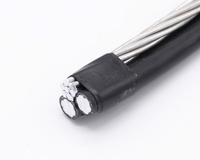 Cable de Servicio, Conductor 6 4 2 AWG, Dúplex, Tríplex, Cuádruplex, Cable Eléctrico de Aluminio Trenzado, Negro, XLPE, OEM