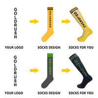 Chaussettes de sport antidérapantes pour la course à pied et le football, hauteur genou, fabrication sur mesure, chaussettes de compression