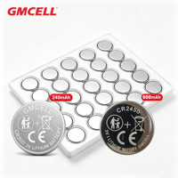 Vente en gros d'usine, piles bouton au lithium GMCELL CR2032 CR2450 3V 600mAh, télécommande personnalisée pour jouets