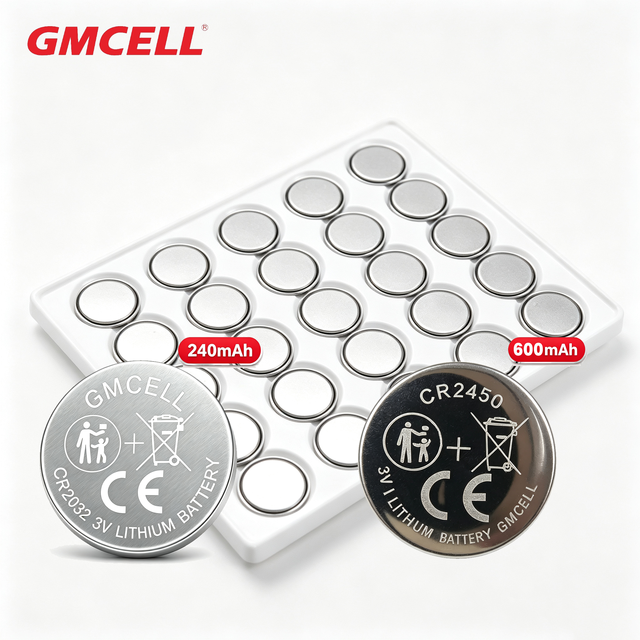 Factory Wholesale GMCELL CR2032 CR2450 3V Lithium Button Cell Battery 600mAh Customized Remote Control for Toys
