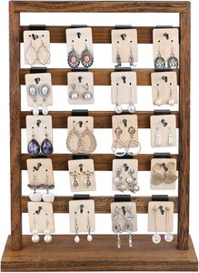 Customized Wooden Jewelry Tower with 20 Hooks and Wooden Earring Storage Rack <b>for</b> Displaying and Storage of Earrings - Product Image 4