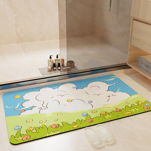 พรมเช็ดเท้าลายเทพนิยายรูปทรงสี่เหลี่ยมผืนผ้ากันลื่น พรมปูพื้นโฟมพิมพ์ลาย สำหรับห้องนั่งเล่น ห้องนอน ระเบียง และใช้สำหรับสัตว์เลี้ยง - Product Image 1