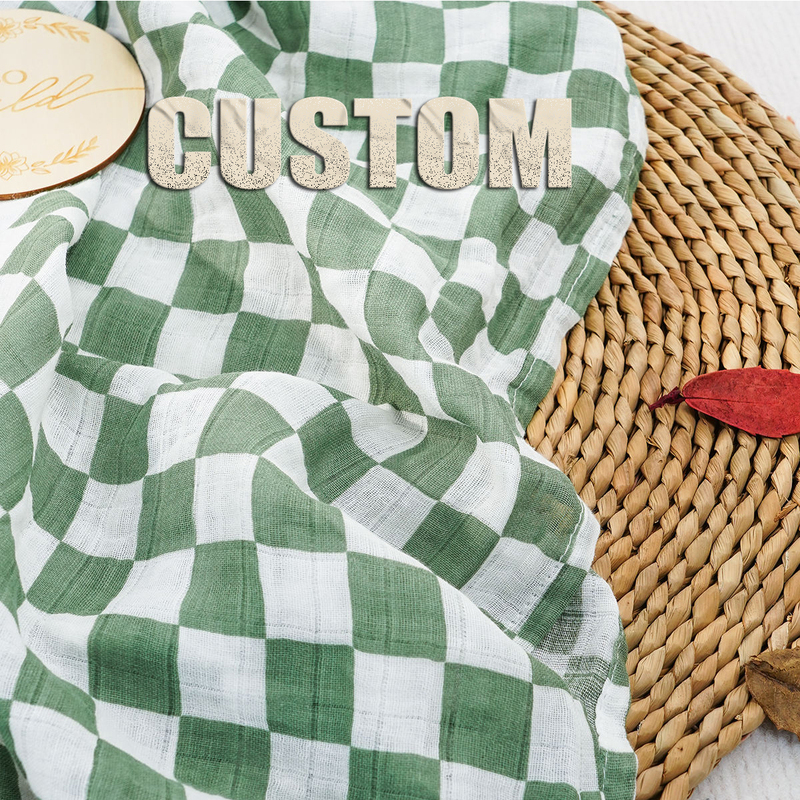100 Cotton Customized Baby Muslin Swaddle