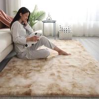 Tapis en fausse fourrure de lapin, lavable, Ultra doux, pour chambre à coucher, salon