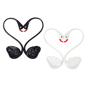 Heart Swan Cake Toppers Black And White Plastic Reusable Valentine's Day Wedding Decoration - Product Image 5