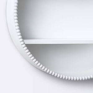 Estantes flotantes de madera blanca Estantes de cubo de pared redondos de madera Estantes de madera para el hogar - Product Image 3