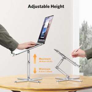 Support de refroidissement pour ordinateur portable N86 réglable à 360 degrés, support de bureau ergonomique pliable, coussinets de refroidissement pour ordinateur portable - Product Image 5