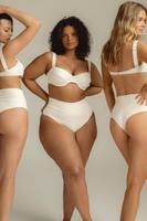 Nieuwe trend dames bikiniset met textuur en beugels - tweedelig badpak met vierkante hals en hoge taille voor zomer, strand en zwembad