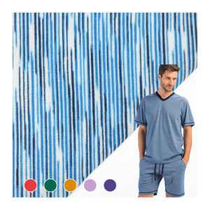 Китайский поставщик, хлопчатобумажная Полиэстеровая ткань для футболок, на заказ, окрашенная трикотажная ткань для продажи/ - Product Image 1