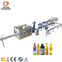 Gloednieuwe glas- en PET-fles fruit sap 3-in-1 vulproductielijn machine met een capaciteit van 12000 flessen per uur