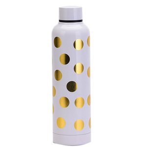Bottiglia Termica Moderna e Creativa in Acciaio Inox 304 con Motivo <span class=keywords><strong>a</strong></span> <span class=keywords><strong>Pois</strong></span>, Capacità 500ml, Tazza da Viaggio Stile Europeo e Americano - Product Image 1