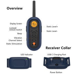 Nuevo <span class=keywords><strong>Collar</strong></span> de Adiestramiento para Perros con Alcance de 2000 pies, <span class=keywords><strong>Collar</strong></span> Eléctrico con Sonido, Recargable, Impermeable IPX7, de Nailon, con Modos de Adiestramiento Seguros y Ajustables - Product Image 2