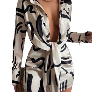 Vestido adelgazante de manga larga de primavera y <span class=keywords><strong>verano</strong></span> para <span class=keywords><strong>mujer</strong></span>, cómodo, nuevo diseño, Camisa de gasa, decoración con lentejuelas, lavable Natural - Product Image 4