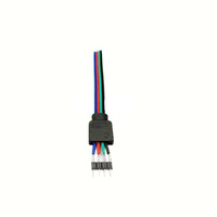 Bande LED RGB avec connecteur mâle 4 broches à âme en cuivre, câble gainé PVC 100 mm pour ordinateurs, appareils électroménagers et machines