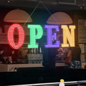 LemonNova 30'' x 10'' <b>LED</b> Open <b>Sign</b> RGBY Color Acrylic Light Up Business <b>Sign</b> Portrait Orientation - Product Image 3