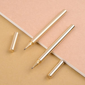 Stylo <span class=keywords><strong>de</strong></span> bureau et d'école en laiton massif rond <span class=keywords><strong>de</strong></span> luxe stylo à bille en métal Unique cadeaux d'affaires en or stylo promotionnel <span class=keywords><strong>de</strong></span> sport <span class=keywords><strong>de</strong></span> corps en bois - Product Image 5