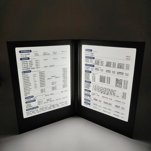 Rechargeable LED Backlit Acrylic Washable Menu Sign Holder Table Tent <b>Display</b> Double Pages A4 Menu <b>Book</b> Cover Restaurant Coffee - Product Image 2