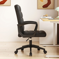 Chaise de bureau ergonomique en maille Chaise de bureau pivotante à dossier moyen Chaises de bureau à hauteur réglable avec accoudoirs fixes