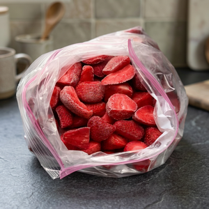 100% Natural <b>Freeze</b> <b>Dried</b> Strawberry Slices Cubes Low Moisture Ready to Eat Vacuum Packed 12 Month Shelf Life - Product Image 3