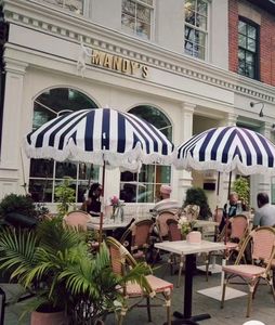 Лидер продаж, Модный высококачественный портативный Зонт с защитой от УФ-защиты, полосатый Зонт с кисточками, пляжный зонт - Product Image 2