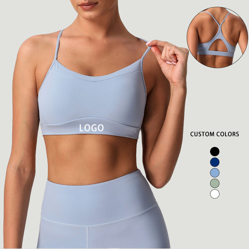 Women's Plus Size Lightweight Y-Shaped Back-Beautifying Seamless Sports Bra High Support Shockproof Breathable Front Running Bra