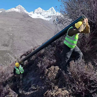 Poteaux de distribution d'énergie en PRV/FRP personnalisés OEM, résistants aux intempéries, en fibre de verre, pour l'infrastructure mondiale