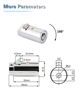 Máquina Expendedora Automática, Terminal de Autoservicio, Aleación de Zinc, Cromo Brillante, Seguridad Antirrobo, Cerradura con Manija en T JK520 de 3/4 Pulgadas, ROHS - Product Image 4