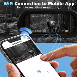 Binoculares de Visión Nocturna 4K con Transmisión WiFi, Gafas Infrarrojas a Todo Color con Poca Luz para Vida Silvestre, Seguridad, Aventuras al Aire Libre DS371 - Product Image 4