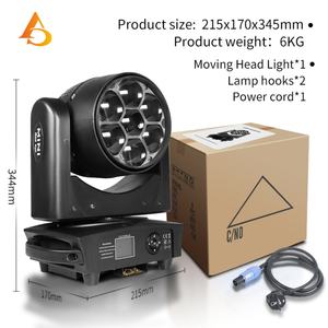 AICPOSE Mini Bee Eye 7x40 RGBW Luz de Cabeza Móvil DMX512 con Zoom para Discotecas y Bodas - Product Image 4