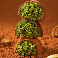 Vente en gros Truffe Chocolat Dubaï Goût sucré Remplissage chocolat au lait Pâte de pistache Chocolat truffe