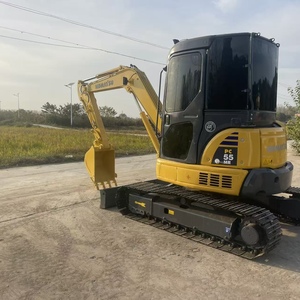 Mini-excavatrice hydraulique d'occasion Komatsu PC55MR 5,5 tonnes, moteur diesel Cummins, pompe hydraulique, type chenilles, travaux de terrassement et de creusement - Product Image 6